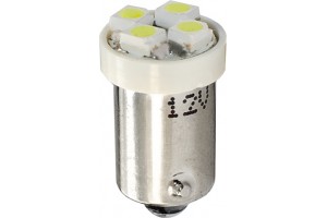 T4W 12V 0,96W BA9s (ΜΙΝΙΟΝ) Led 4xLED 3mm Μπλε Blister 2ΤΕΜ. M-TECH
