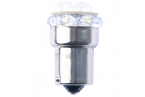 R10W 12V BA15s Led 12xFlux 5mm Κιτρινα (ΜΟΝΟΠΟΛΙΚΟ) Blister 2ΤΕΜ. M-TECH