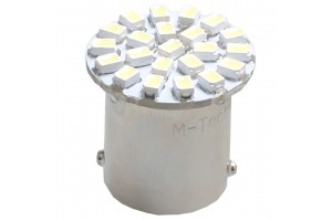 R5W/R10W 12V BA15s 1,44W Led 22xSMD3020 Premium Λευκο Blister 2ΤΕΜ. M-TECH