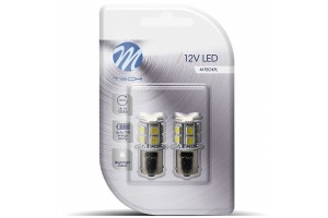 P21W 12V BA15s Led 13xSMD5050 Λευκο (ΜΟΝΟΠΟΛΙΚΟ) Blister 2ΤΕΜ. M-TECH