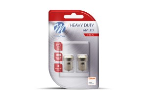 R5W/R10W 24V BA15s Led 8xSMD3528 Λευκο (ΜΟΝΟΠΟΛΙΚΟ) Heavy Duty Blister 2ΤΕΜ. M-TECH