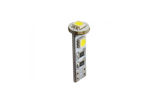 W5W 12V T10 W2,1x9,5d Led 3xSMD5050 Λευκο (ΚΑΡΦΩΤΟ CAN-BUS) Blister 2ΤΕΜ.