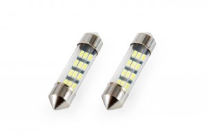 Λαμπακια Πλαφονιερας Standard Festoon C5W 36mm - 12V - 0,5W -  5600K - 12LED (ΛΕΥΚΟ/ΨΥΧΡΟ) - 2 ΤΕΜ.