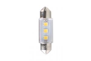 Λαμπακια Πλαφονιερας C5W/C10W 12V 0,24W SV8,5 36mm Led 3xSMD3528 Λευκο 1ΤΕΜ.