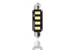 Λαμπακια Πλαφονιερας C5W/C10W 12V 2W SV8,5 41mm CAN-BUS+RADIATOR Led 4xSMD5730 Λευκο 1ΤΕΜ. M-TECH