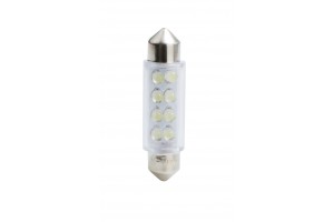 Λαμπακια Πλαφονιερας C5W 24V 0,24W SV8,5 41mm Led 8xFlux 3mm Λευκο 1ΤΕΜ M-TECH