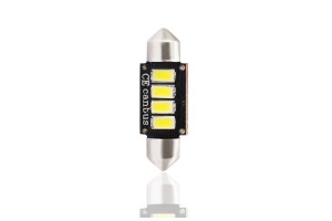 Λαμπακια Πλαφονιερας C5W/C10W 12V 2W SV8,5 36mm CAN-BUS+RADIATOR Led 4xSMD5730 Λευκο Blister 1τεμ