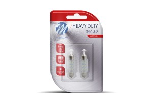 M-Tech C5W Festoon 6 Flux White 24V 2τμχ
