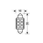 Lampa Λαμπακι Πλαφονιερας 16x35mm HYPER-LED L58451