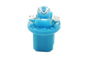 Bax 12V B8,5d 0,2W Led 1xFLUX 5mm Μπλε Blister 2ΤΕΜ.