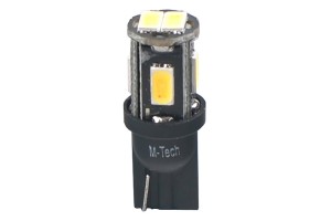 T10 W5W 12V W2.1x9.5d 1,5W 4xHP Led Λευκο CAN-BUS Blister 2ΤΕΜ. M-TECH