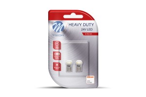 T10 W5W 24V W1,2x9,5d Led 4xSMD3528 Λευκο Διαθλαση (ΚΑΡΦΩΤΟ ΑΚΑΛΥΚΟ) Heavy Duty Blister 2ΤΕΜ. M-TECH