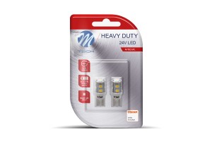 T10 W5W 24V W1,2x9,5d Led 9xSMD3528 Λευκο Διαθλαση (ΚΑΡΦΩΤΟ ΑΚΑΛΥΚΟ) Heavy Duty Blister 2ΤΕΜ. M-TECH