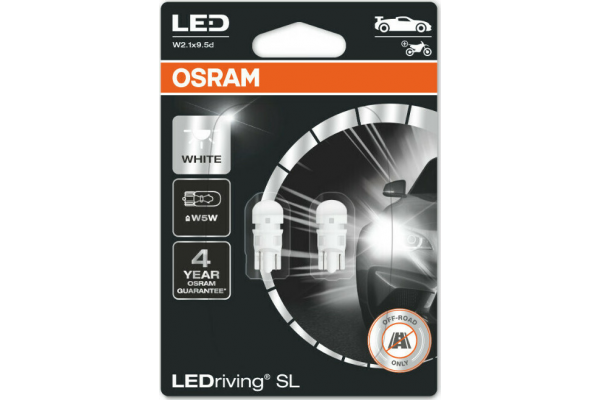 Osram W5W LEDriving SL White 6000K 12V 2825DWP-02B
