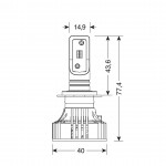 H7 9>32V 6.500K 6.000lm 72W PX26d Halo Led Kit Serie 7 Compac 2ΤΕΜ (ΓΙΑ Προτζεκτορες ΑΛΟΓΟΝΟΥ)