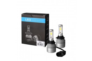 HB4 9006 Led Set C6 9-32V 6.500K 10.000lm 4 X 10W Λαμπα Με Cob Epistar 1021 Led Και Ανεμιστηρακι M-TECH - 2 ΤΕΜ.