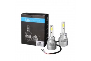 H27 880 Led Set C6 9-32V 6.500K 10.000lm 4 X 10W Λαμπα Με Cob Epistar 1021 Led Και Ανεμιστηρακι M-TECH - 2 ΤΕΜ.