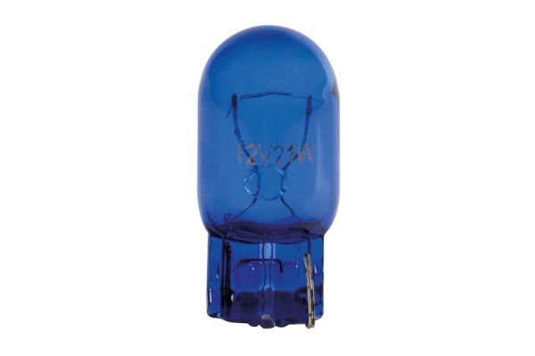 Lampa T20 / W21W Blue Dyed Glass 12V 21W 2τμχ