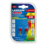 Lampa T4W Micro Lamp Red 12V 2τμχ