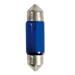 Lampa C10W Blue Dyed Glass 12V 2τμχ