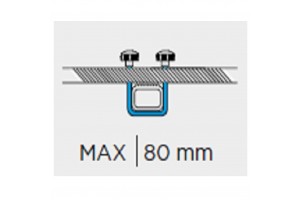 Menabo Fitting System Σύστημα Δέσης Marathon Μπαγκαζιερών Οροφής σε Μπάρες 800mm