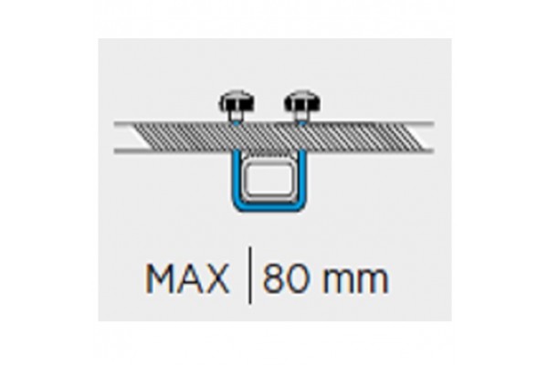 Menabo Fitting System Σύστημα Δέσης Marathon Μπαγκαζιερών Οροφής σε Μπάρες 800mm