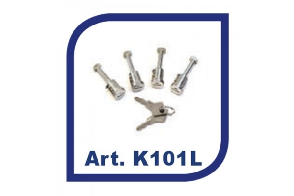 K39 Κλειδαριές για Μπάρες Οροφής Σιδήρου/Αλουμινίου Κ39 2Κλειδιά 4τμχ