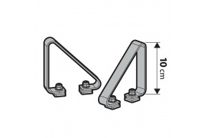 Nordrive Πλαινά για Μπάρες Αλουμινίου Kargo-Plus KP-4 10cm 2τμχ