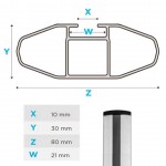 Menabo Ford Transit Connect Με Flush Rails 2013> Kit Με Μπαρες Οροφης Αλουμινιου Μεναβο (LINCE XL 8880/MB)