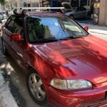 Menabo Μπάρες Οροφής Αλουμινίου 112εκ. για Honda Civic VI 4D Sedan 1996-2000 (Σετ με πόδια)