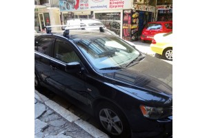 Menabo Μπάρες Οροφής Αλουμινίου 112εκ. για Mitsubishi Lancer 2008 (Σετ με πόδια)
