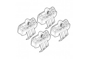 Nordrive Kit Άκρα-Πόδια για Μπάρες Skoda Rapid Spaceback 2013 4τμχ