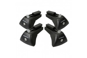 Nordrive Rail-X Kit Άκρα-Πόδια για Μπάρες Αλουμινίου Quadra με Flush Railing και Κλειδί 4τμχ