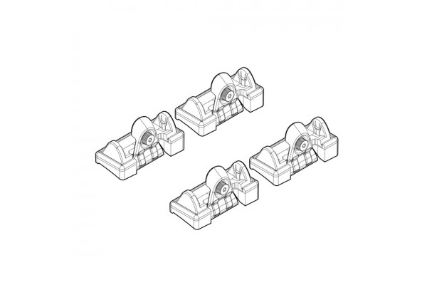 Nordrive Kit Άκρα-Πόδια για Μπάρες Renault Clio 5D 1998-2005/Clio Storia 4τμχ