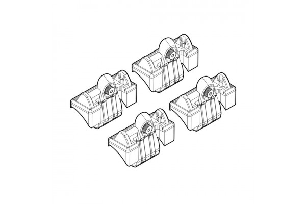 Nordrive Kit Άκρα-Πόδια για Μπάρες Vw Polo 3D/5D 2001-2009 4τμχ