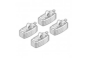 Nordrive Kit Άκρα-Πόδια για Μπάρες Seat Leon 2000-2005 4τμχ
