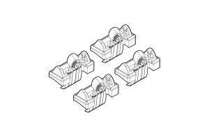 Nordrive Kit Άκρα-Πόδια για Μπάρες Toyota Corolla Verso 2004-2009 (No Railing) 4τμχ