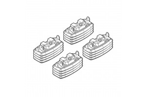 Nordrive Kit Άκρα-Πόδια για Μπάρες Mercedes A-Class W169 3D/5D 2004-2010 4τμχ