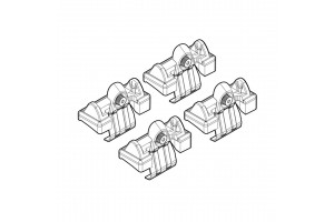 Nordrive Kit Άκρα-Πόδια για Μπάρες Toyota Avensis 4D 2003-2009 4τμχ