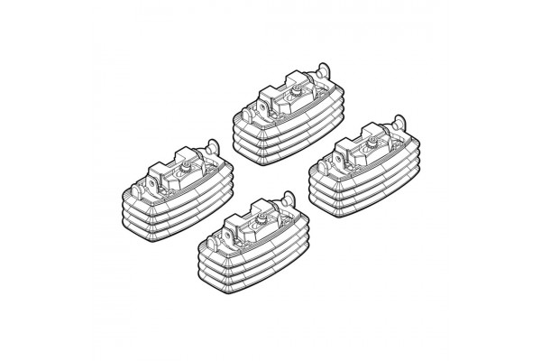 Nordrive Kit Άκρα-Πόδια για Μπάρες Ford Focus 3D/5D 2005-2011 4τμχ