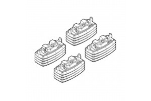 Nordrive Kit Άκρα-Πόδια για Μπάρες Bmw Σειρά 3 E46 3D/5D/Coupe 2007 4τμχ