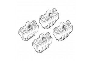 Nordrive Kit Άκρα-Πόδια για Μπάρες Fiat 500 2007 4τμχ