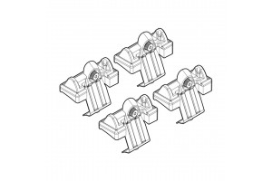 Nordrive Kit Άκρα-Πόδια για Μπάρες Fiat 500L 2012 4τμχ