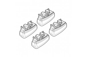 Nordrive Kit Άκρα-Πόδια για Μπάρες Peugeot 308 2007 4τμχ
