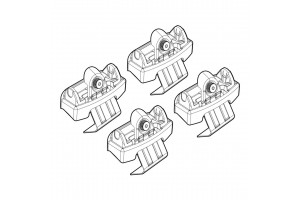 Nordrive Kit Άκρα-Πόδια για Μπάρες Renault Clio 5D 2012 4τμχ