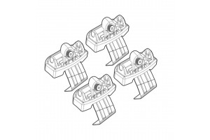 Nordrive Kit Άκρα-Πόδια για Μπάρες Audi A1 3D/5D Sportback 2012 4τμχ