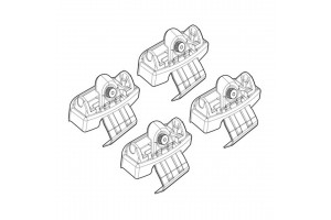 Nordrive Kit Άκρα-Πόδια για Μπάρες Audi A4 2007 4τμχ