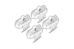 Nordrive Kit Άκρα-Πόδια για Μπάρες volvo V60/S60 2010 4τμχ