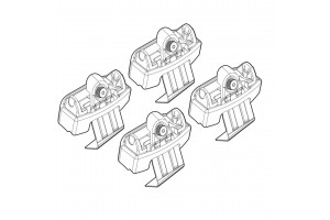 VW Polo 5D 09/09> Kit Ακρα (ΠΟΔΙΑ) Για Μπαρες Nordrive