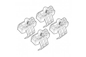 Nordrive Kit Άκρα-Πόδια για Μπάρες Citroen C4 2010 4τμχ